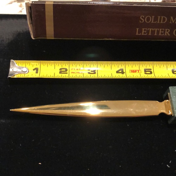 New Monarch Green Marble Letter Opener - Picture 3 of 9